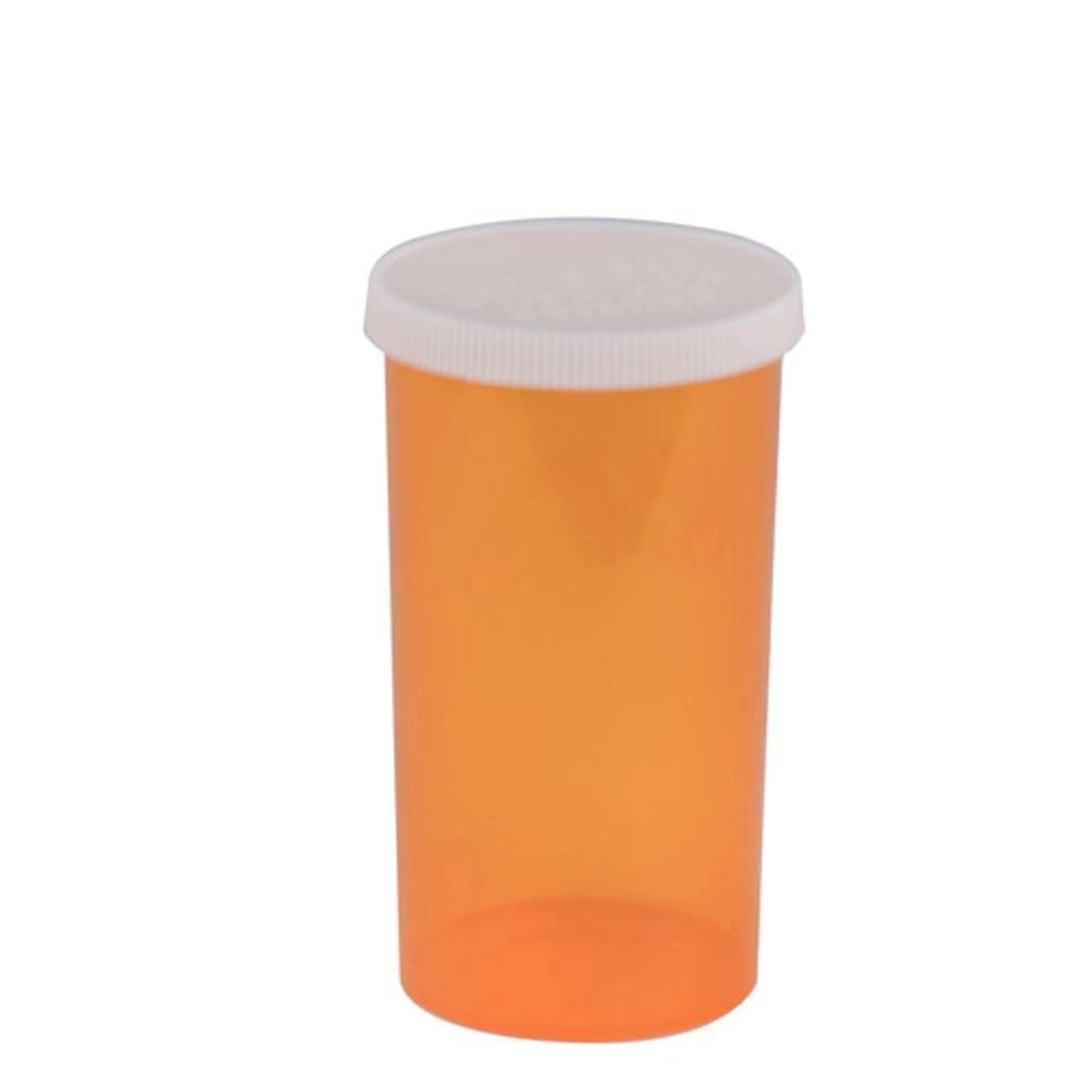 Brand New 40 Dram - 148 ml Amber Non-Lock Snap Cap Vials - 50 Count